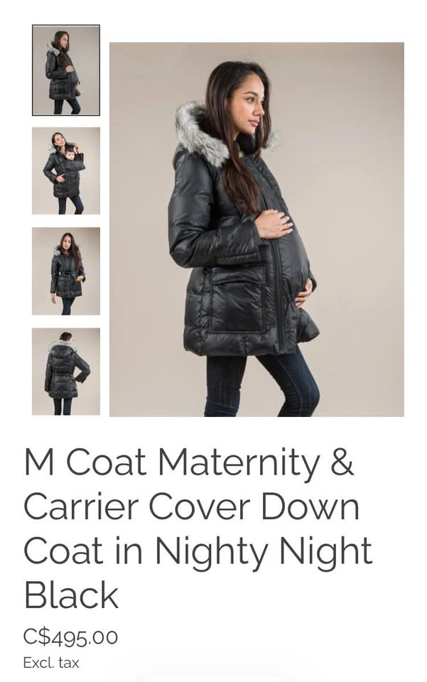 The “M” Maternity Coat - Real Down Winter Coat (XL) - 3-way - photo 2