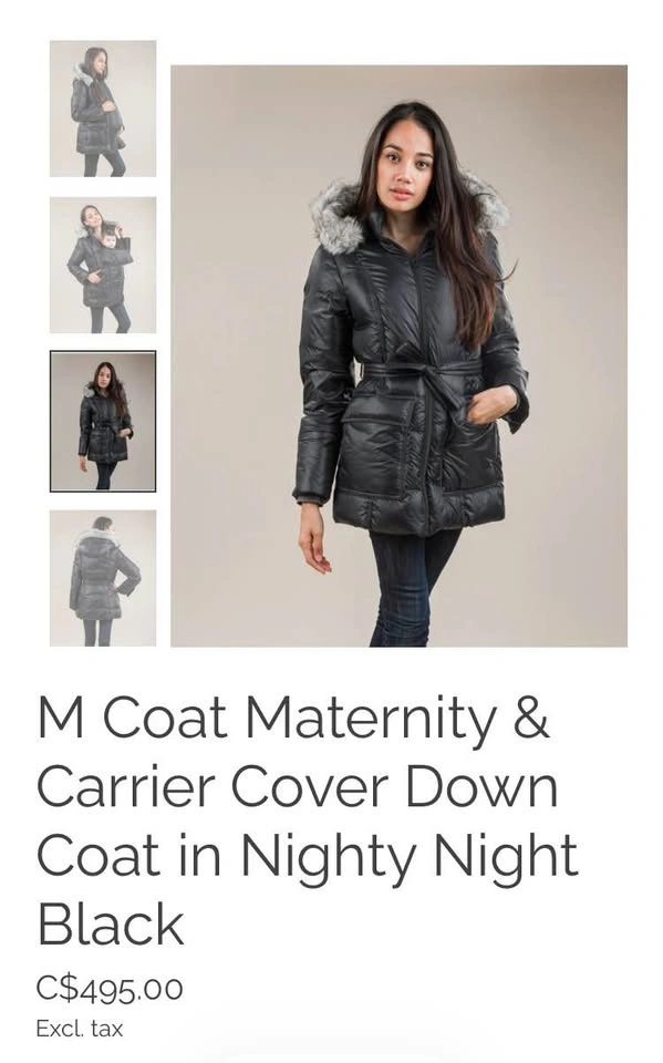 The “M” Maternity Coat - Real Down Winter Coat (XL) - 3-way - photo 3