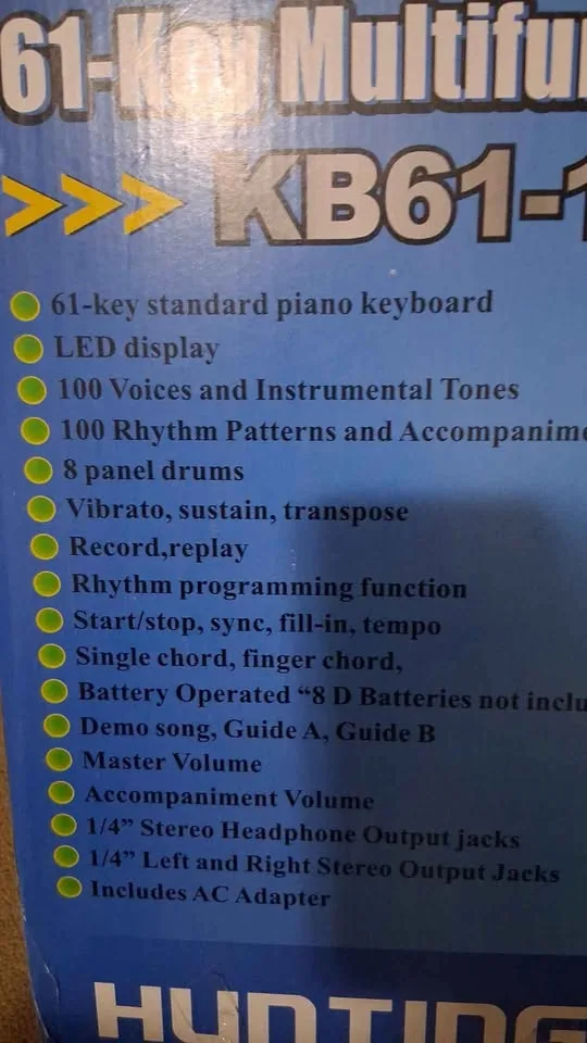Electric Keyboard KB61-100 -Huntington 61 Key image indicator(2)