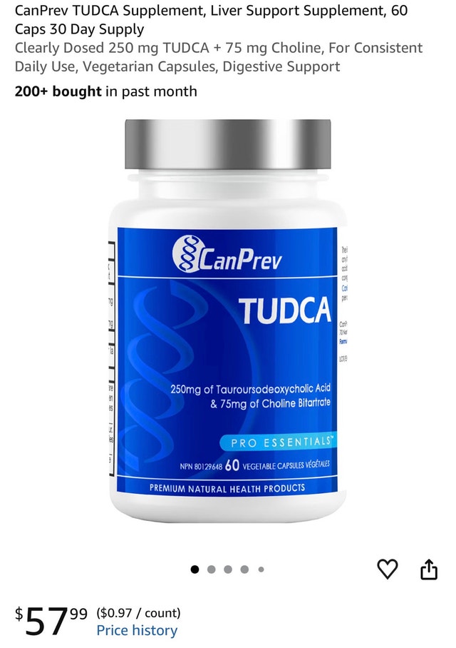 CanPrev TUDCA Supplement, Liver Support Supplement
