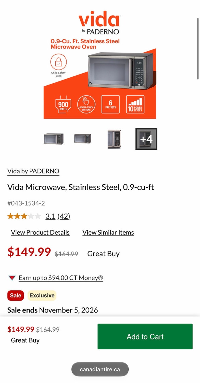 Vida Microwave, Stainless Steel, 0.9-cu-ft - photo 5