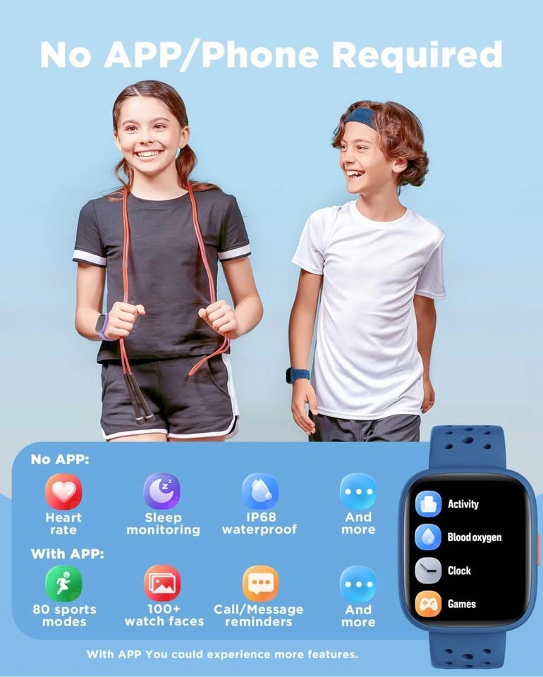 Kids Smart Watch 1.8" Fitness Tracker Pedometer with Puzzle Game - photo 2