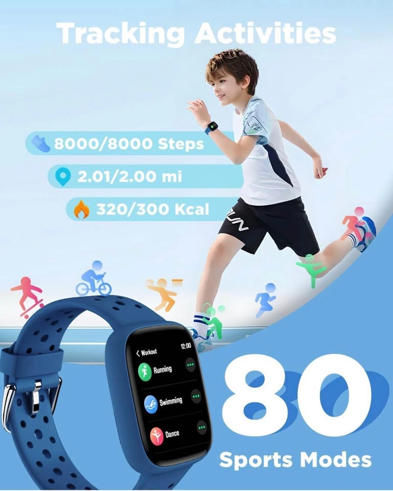 Kids Smart Watch 1.8" Fitness Tracker Pedometer with Puzzle Game - photo 3