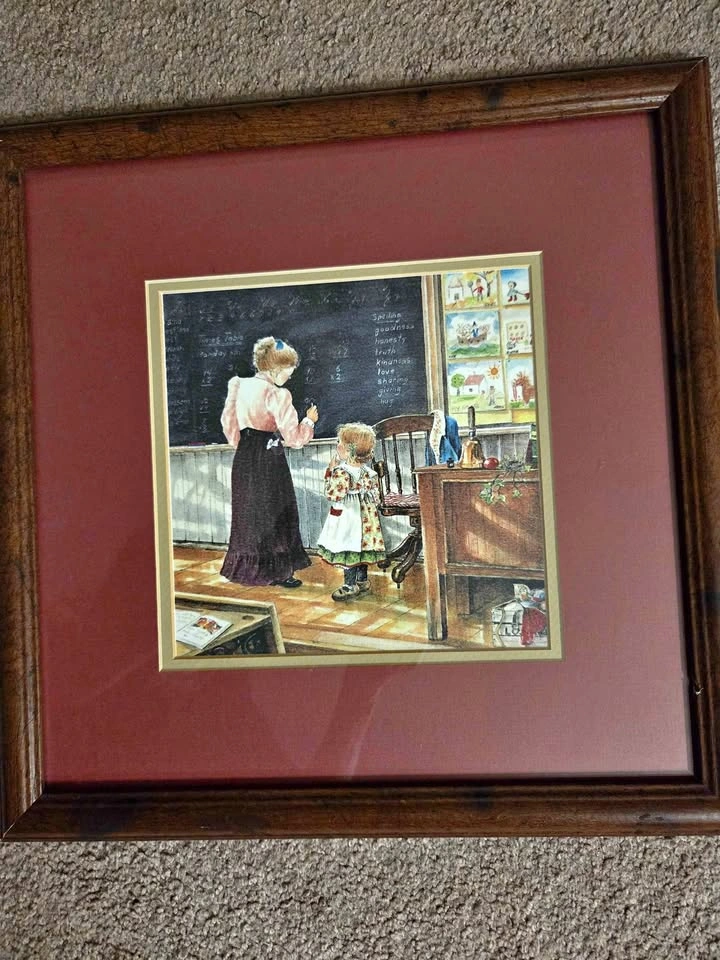 Framed Art Print 'Extra Help' Vintage Shirley Deauville