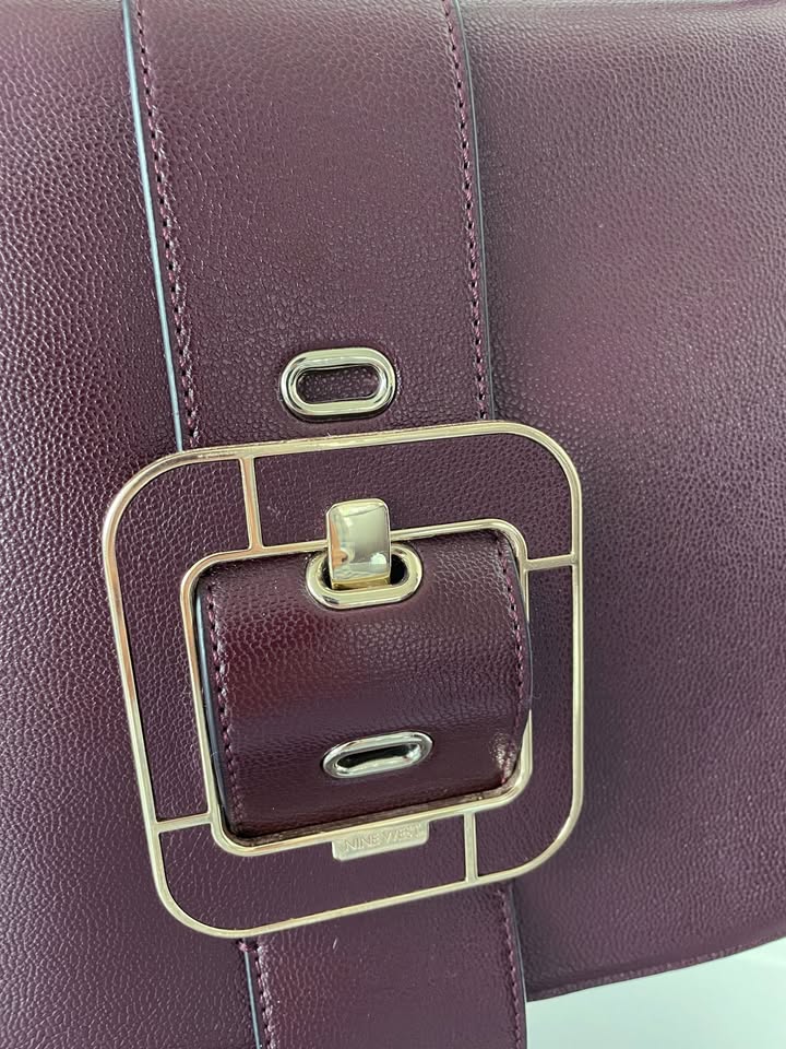 Nine West Square Red Brown Purse Bag - photo 4