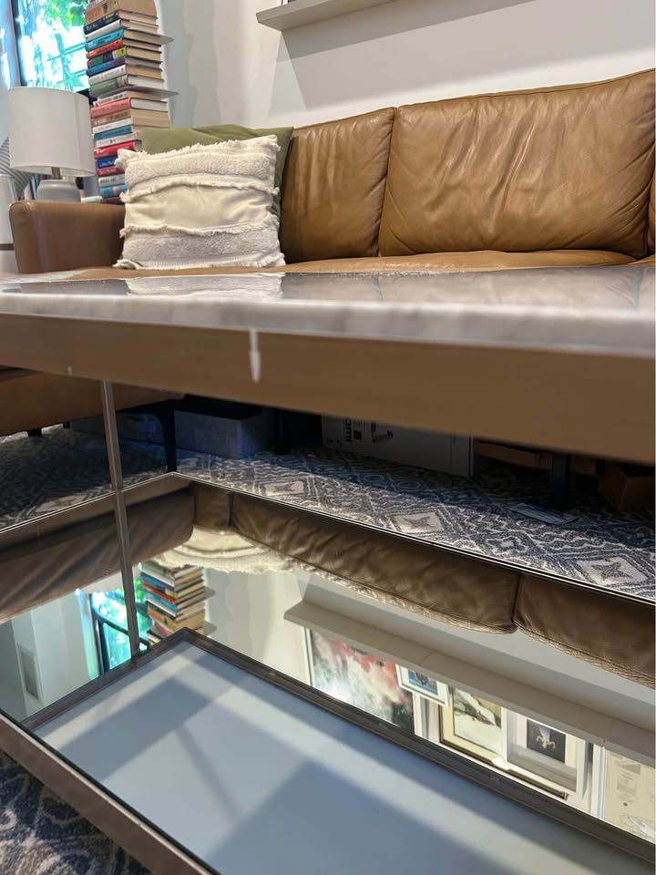 West Elm Avery Marble coffee table - photo 2