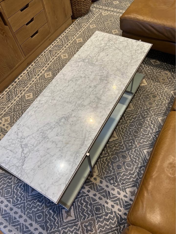 West Elm Avery Marble coffee table - photo 3
