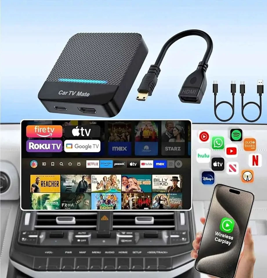 2025 Carplay Car TV Mate Wireless Adapter HDMI Port thumbnail