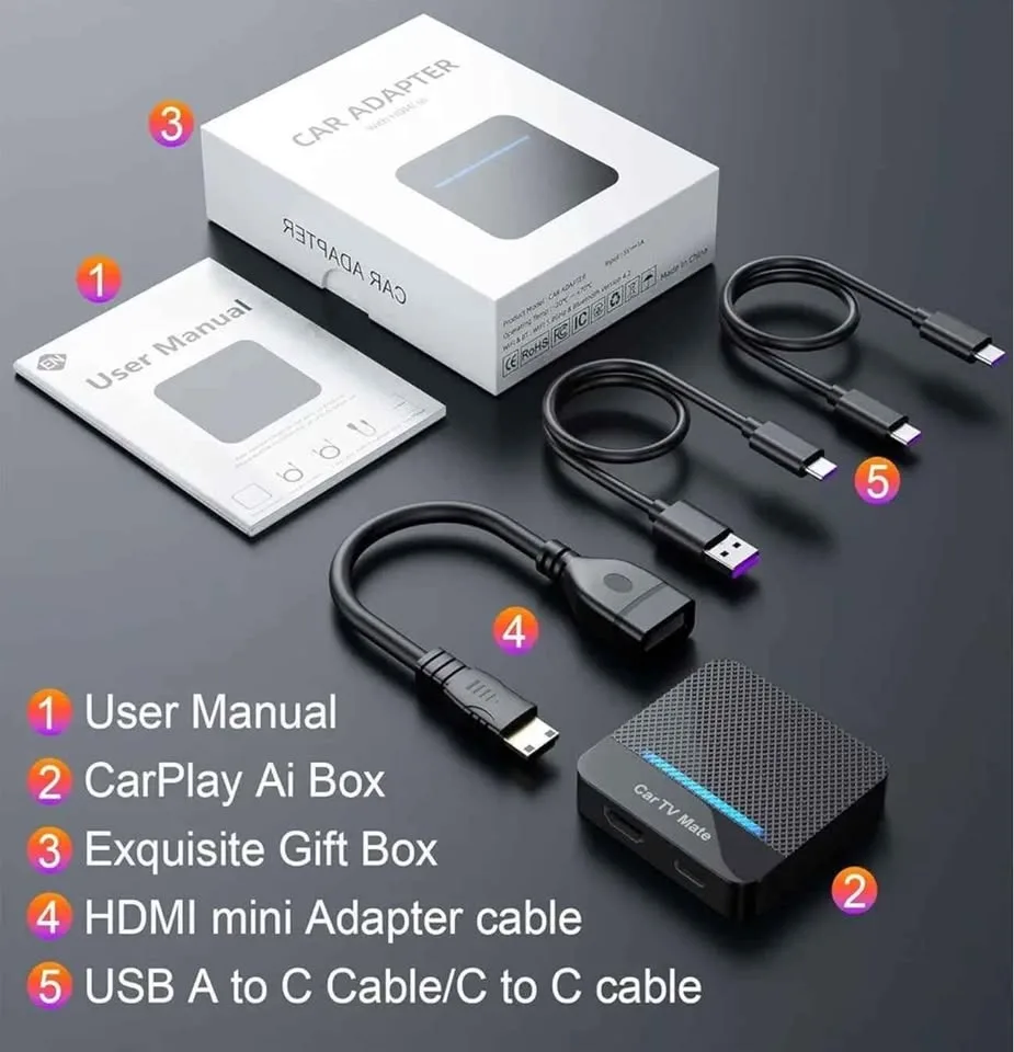 2025 Carplay Car TV Mate Wireless Adapter HDMI Port image indicator(7)