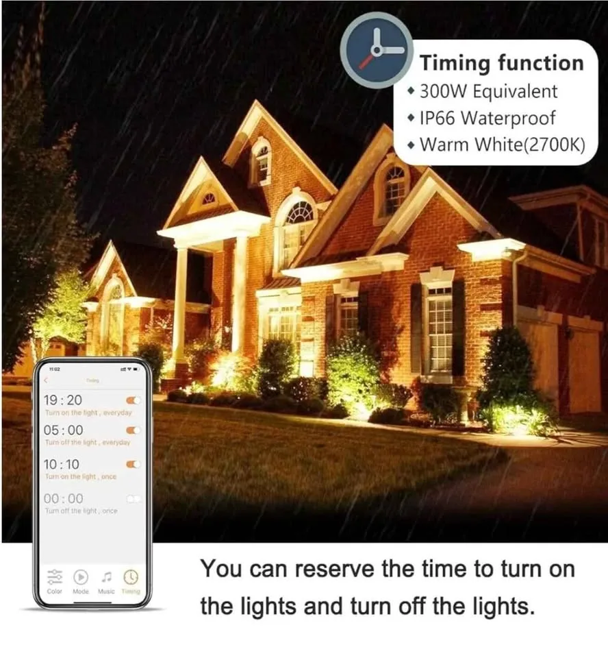 Led Flood Light 30W Color Changing RGBW Smart Floodlights image indicator(3)