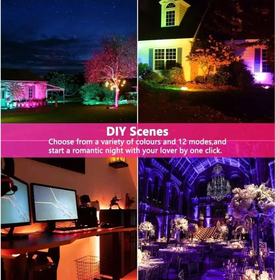 Led Flood Light 30W Color Changing RGBW Smart Floodlights image indicator(6)