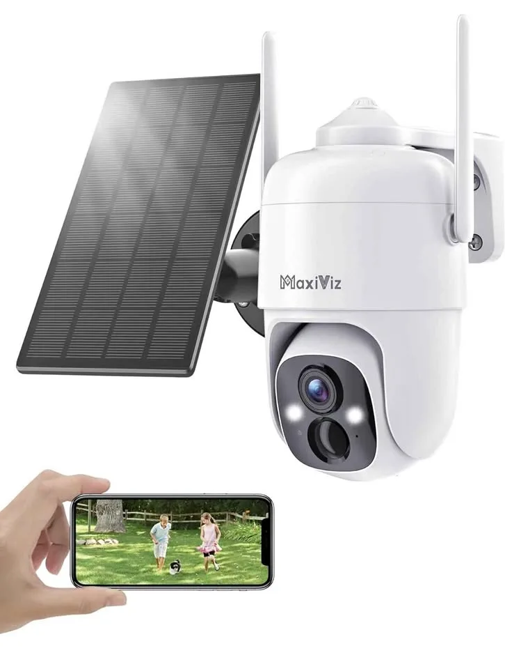 MaxiViz Solar Security Cameras Wireless Outdoor. IPZ. thumbnail