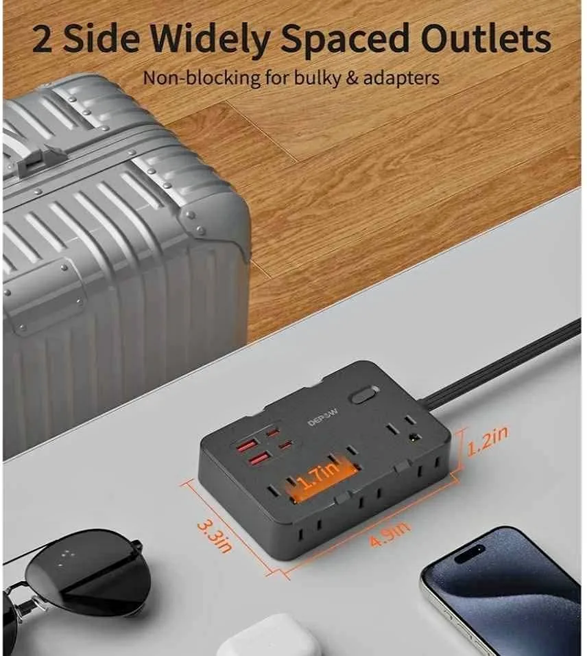 Surge Protector Power Strip, 5 FT Extension Cord thumbnail
