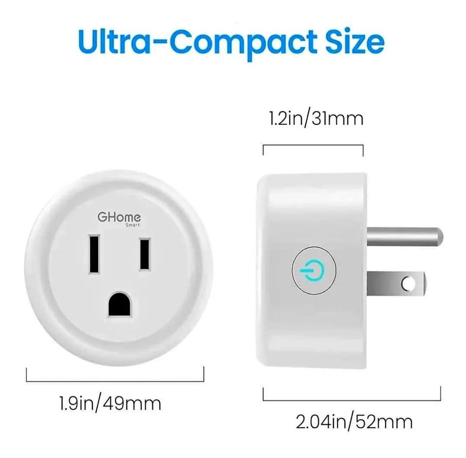 2 pcs. Smart Mini Wi-Fi Plug, Alexa Google Home Compatible thumbnail