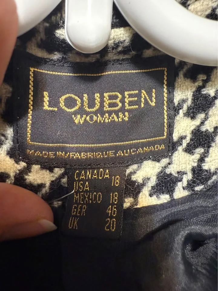 Wool blend cream & black houndstooth jacket/blazer image indicator(4)