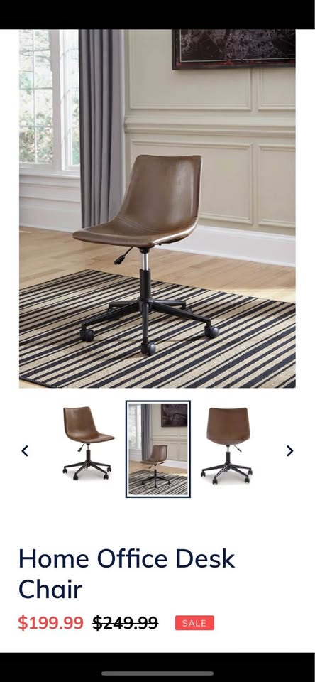 2 Brown Faux Leather Office Chairs – The Well, Toronto