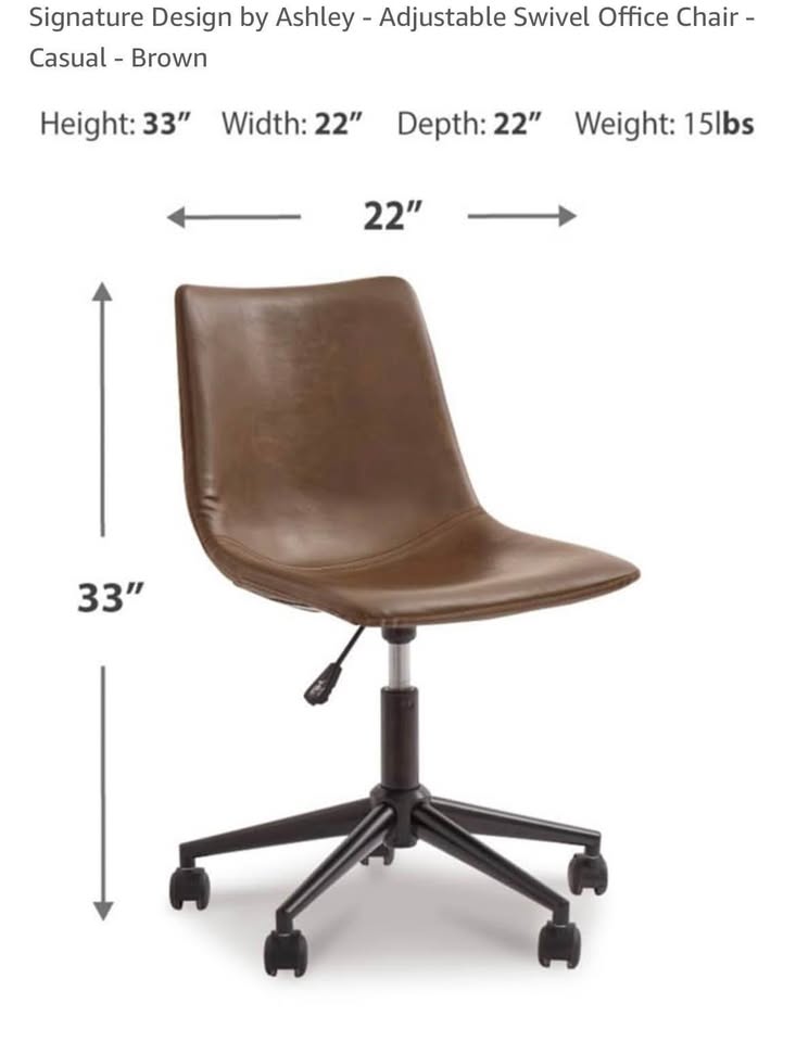 2 Brown Faux Leather Office Chairs – The Well, Toronto - photo 4
