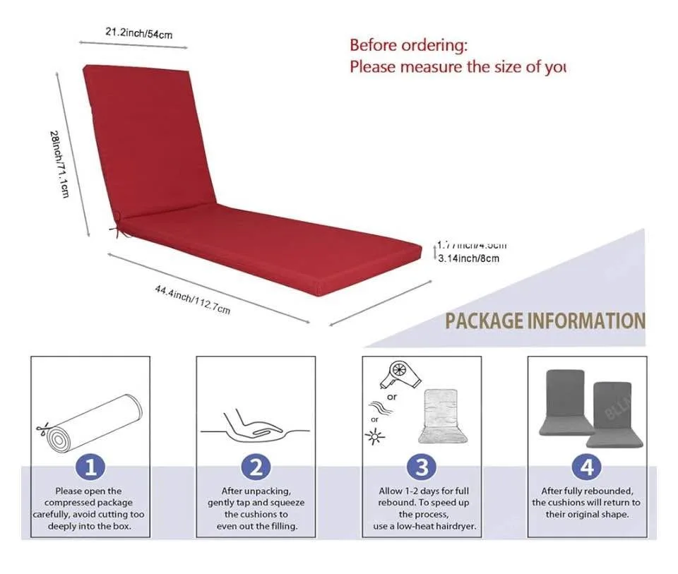 2pcs Outdoor Lounge Cushions Cover image indicator(4)