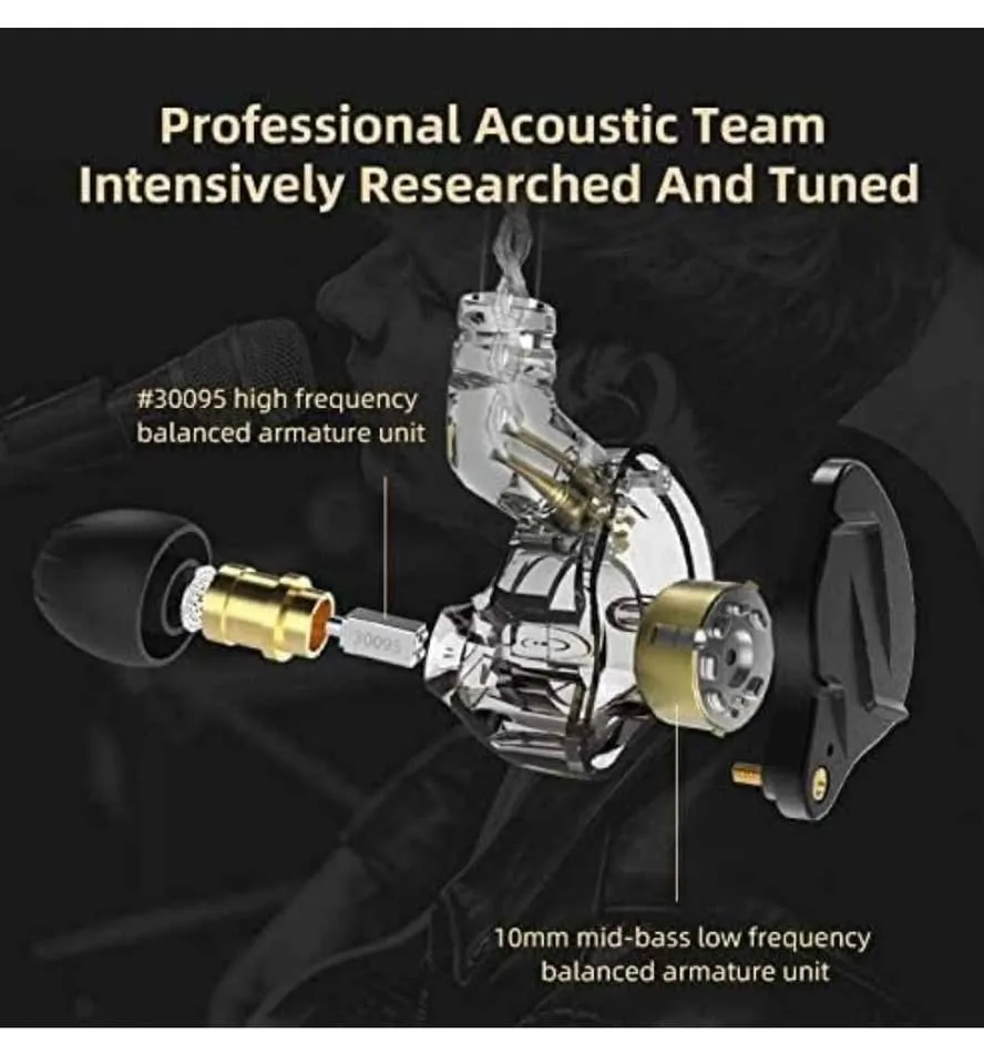 KZ ZSN Pro X Wired Earbuds - Black image indicator(2)