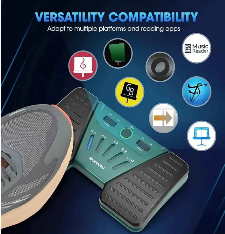 Wireless Page Turner Pedal Bluetooth Foot Pedal image indicator(2)