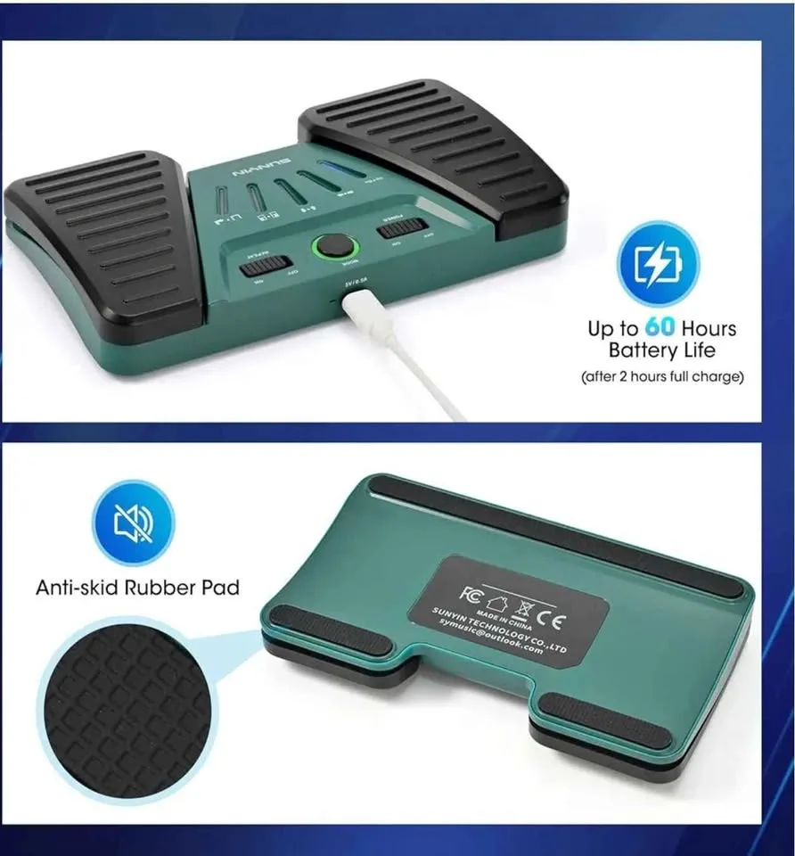 Wireless Page Turner Pedal Bluetooth Foot Pedal image indicator(5)