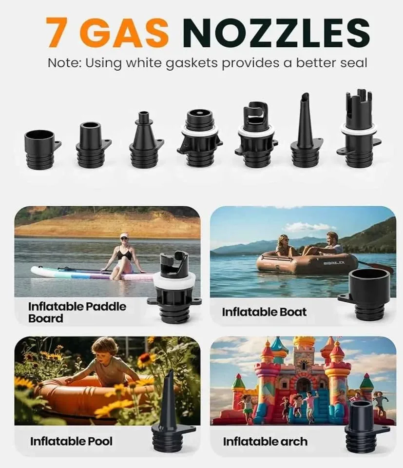 OutdoorMaster SUP Air Pump - The Dolphin, 20PSI, 12V DC image indicator(7)