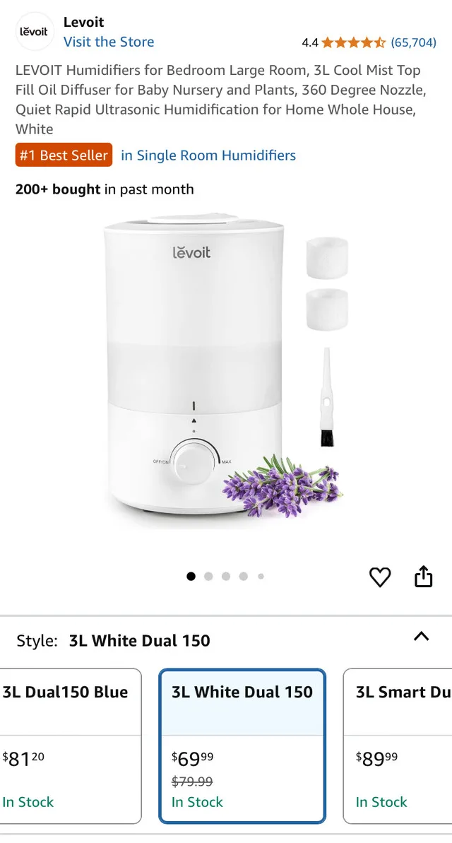 Levoit Humidifier and Essential Oil Diffuser image indicator(4)