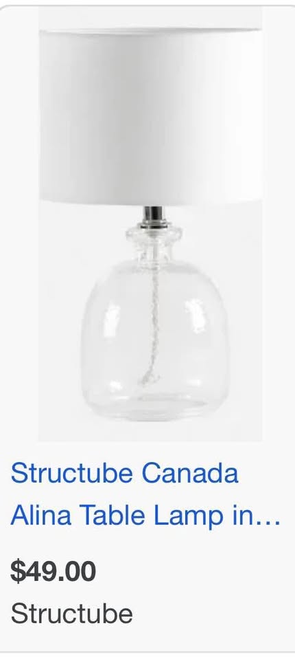 Structube Alina Table Lamp – Like New - photo 3