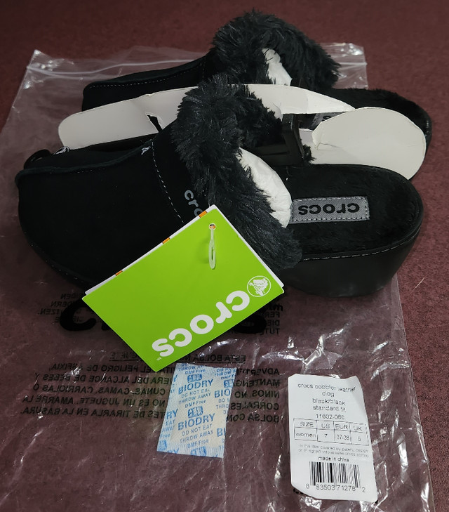 Crocs Cobbler Leather Clogs - Black, Size 7 (New)♥️ - photo 2