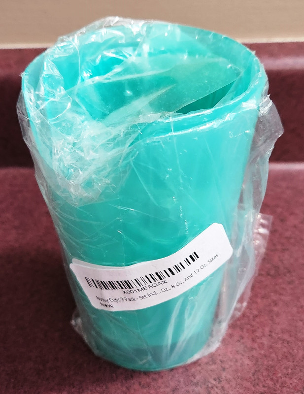 Spillproof Nosey Cups 3 Pack - 4 Oz., 8 Oz. & 12 Oz. Sizes♥️