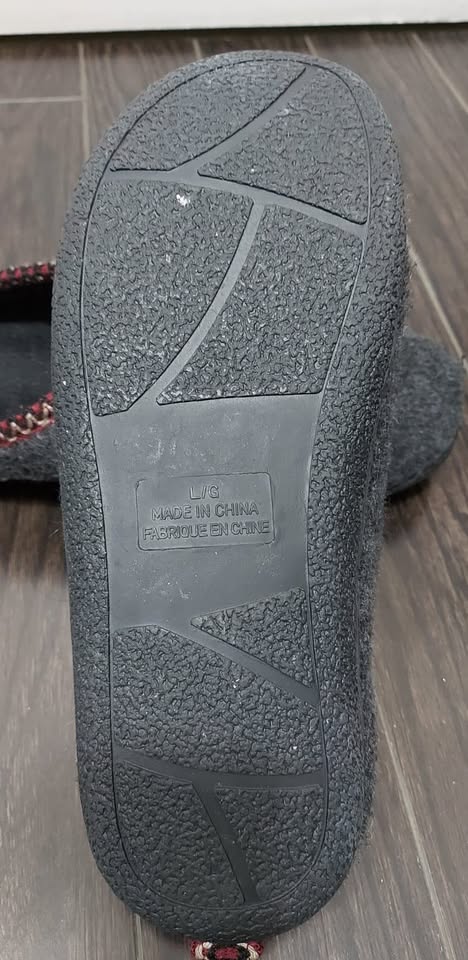 Grey Wool-Blend Cozy Indoor Slippers – Size Large (L/G) - photo 3