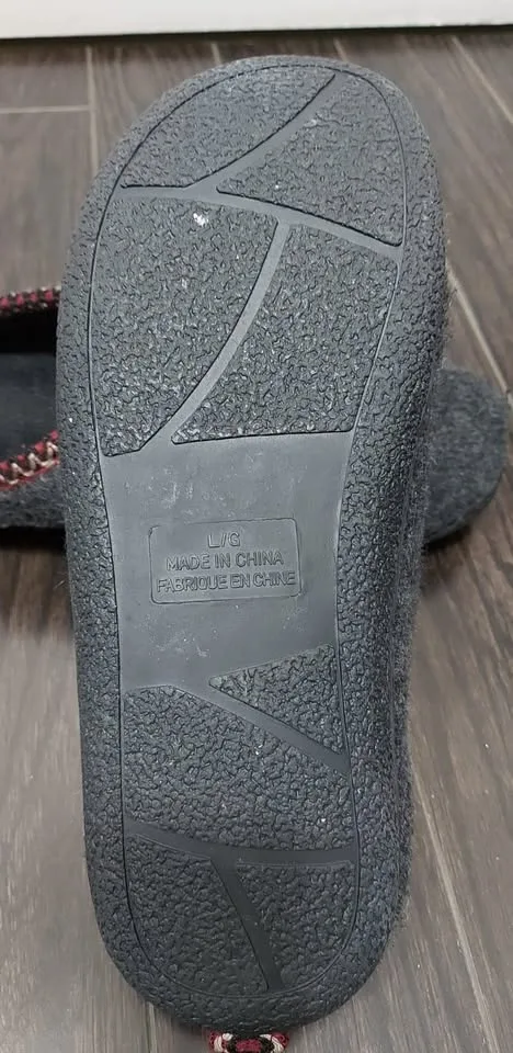 Grey Wool-Blend Cozy Indoor Slippers – Size Large (L/G) image indicator(3)