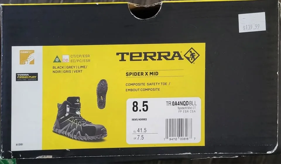 Terra Spider X Mid Composite Safety Toe Boots – Men’s Size 8.5 image indicator(6)