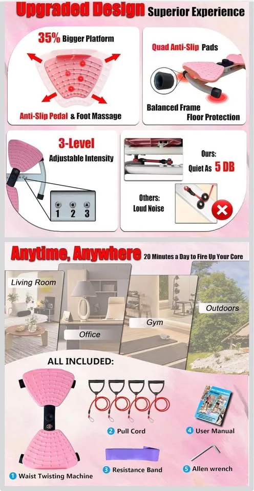 Waist Twister Machine Exercise with Smart LED image indicator(5)