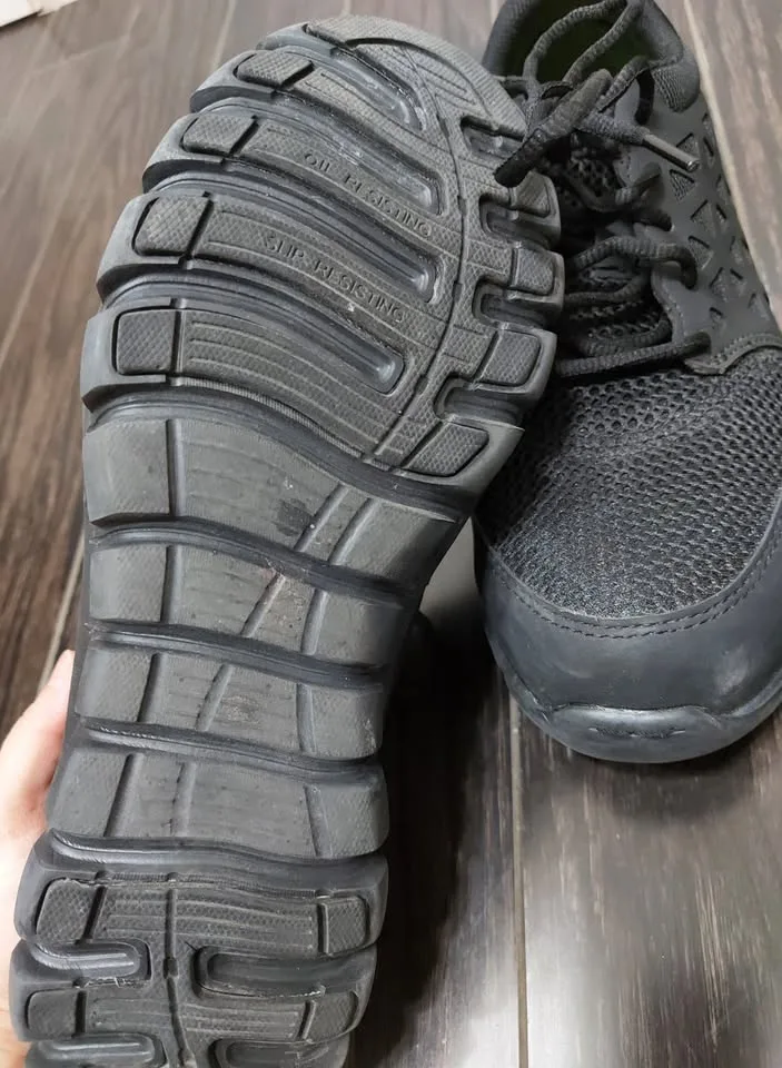 Reebok Black Steel Toe Work Sneakers – Mesh, Men’s Size 7.5 image indicator(4)