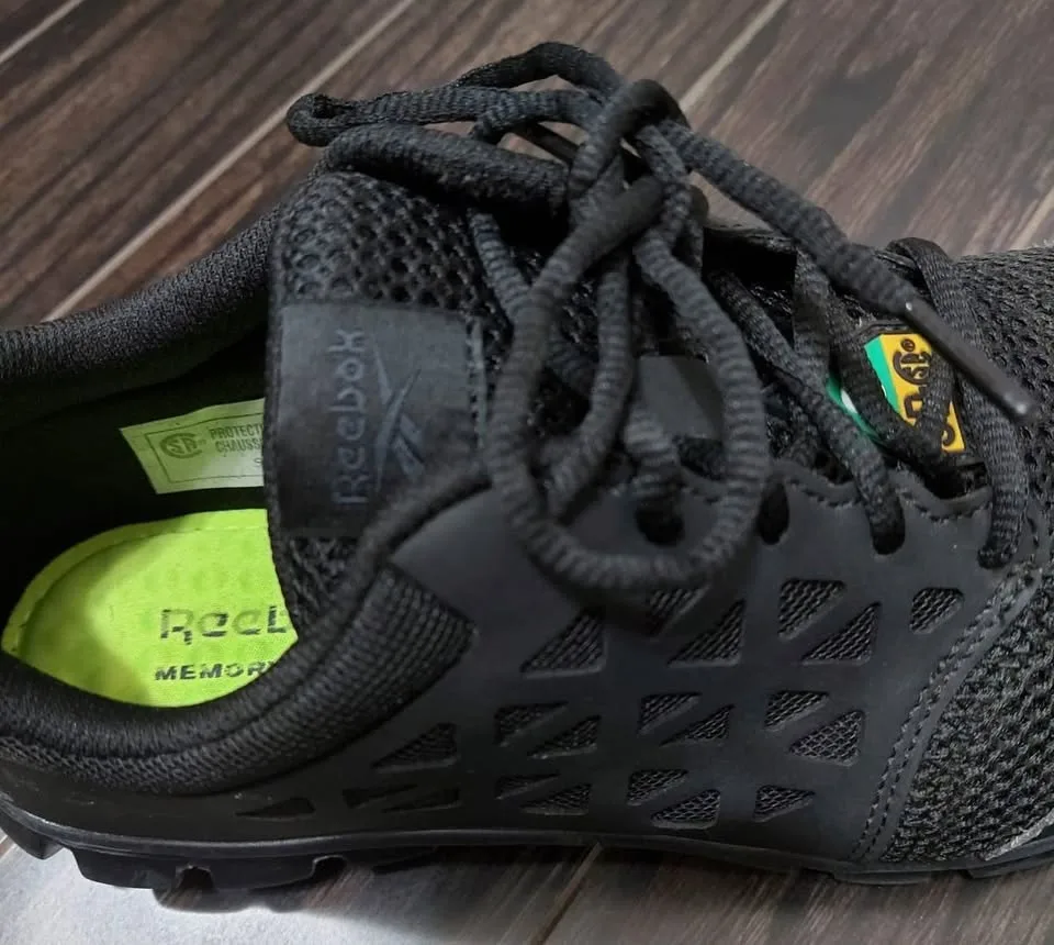 Reebok Black Steel Toe Work Sneakers – Mesh, Men’s Size 7.5 image indicator(5)