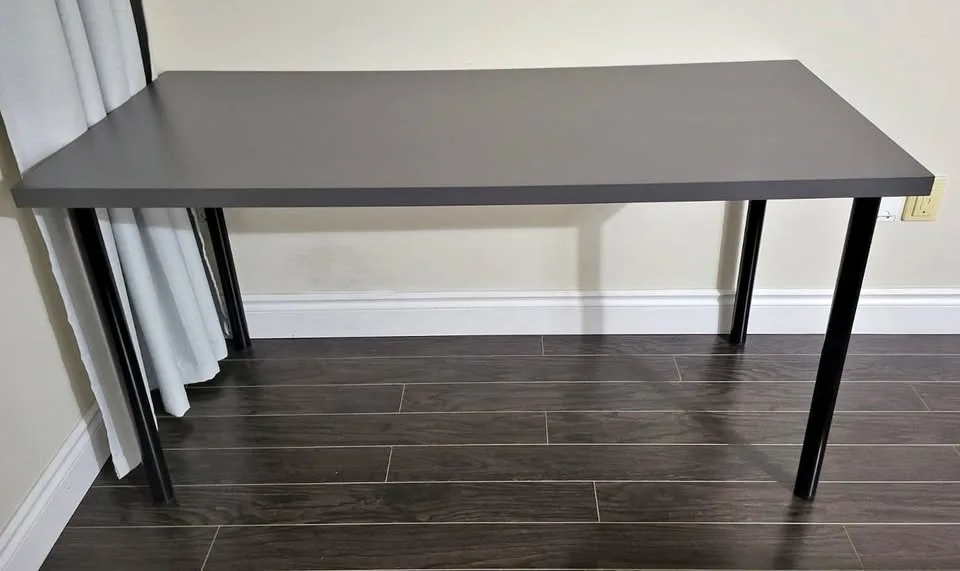 IKEA Desk – 140 x 60 cm (Grey Effect Black) thumbnail