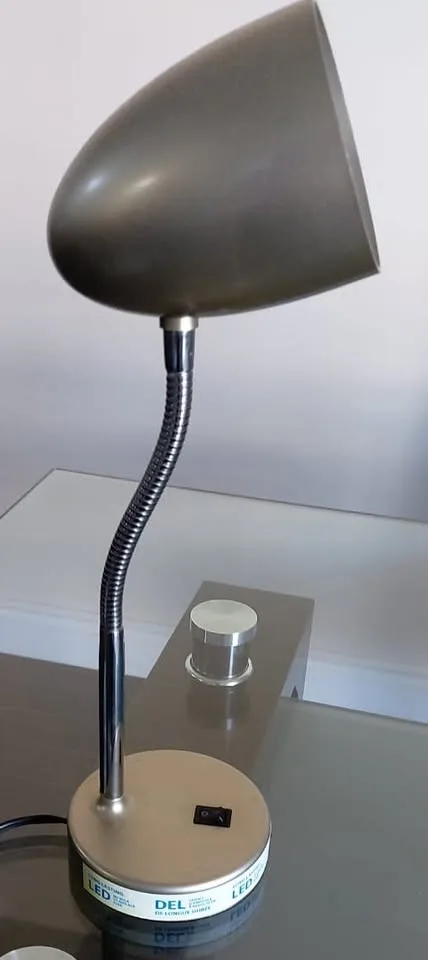 Ikea Mainstays LED Desk Lamp, gold and Svallet Work lamp image indicator(5)