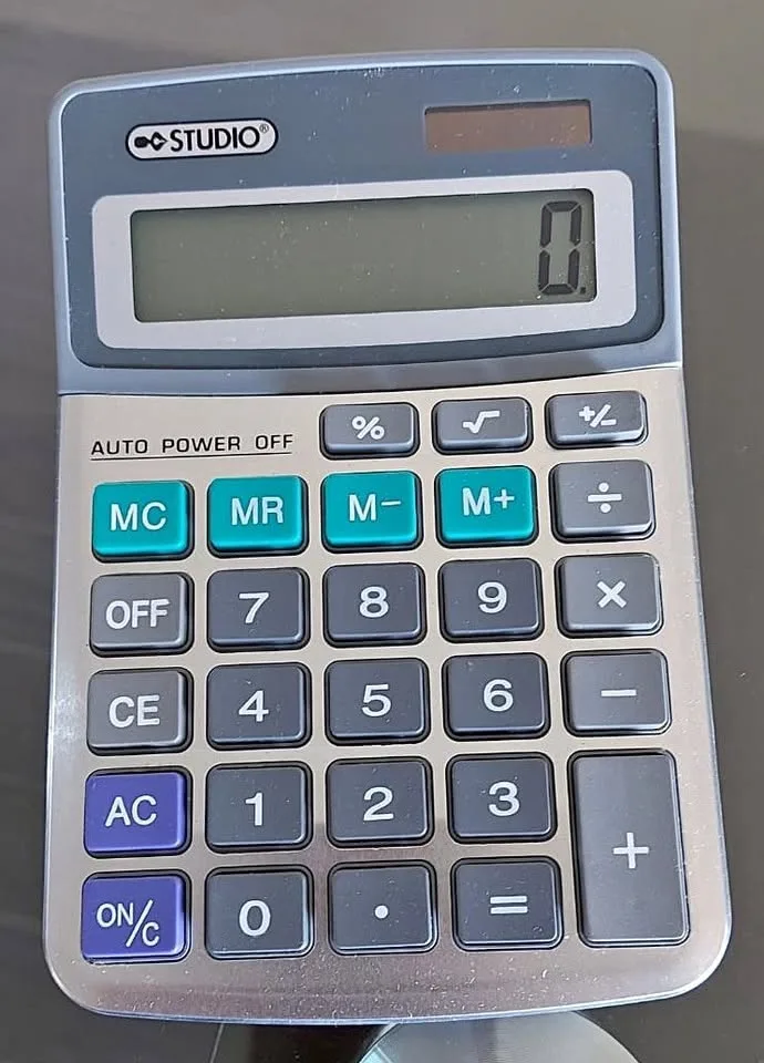 Studio 8-Digit Electronic Ofﬁce Calculator & 2 mesh pen holder thumbnail