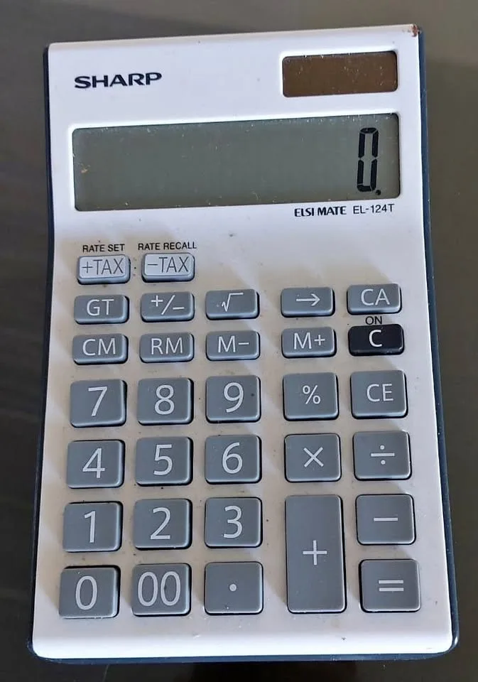 Sharp EL124TGY Twin Power 12-Digit Desktop Calculator thumbnail