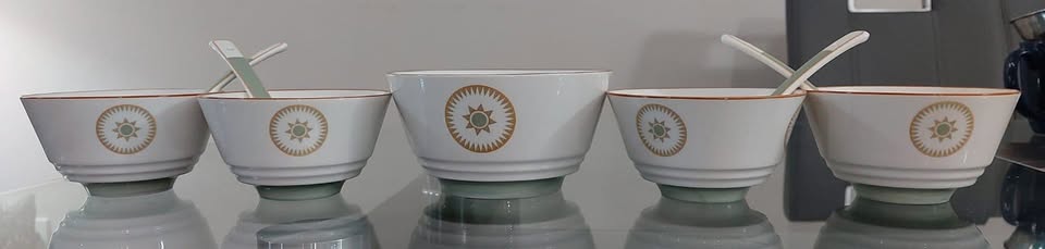 Kitchen Bundle – 5 Soup Bowls with 6 Spoons + 2 Glass - $25 - photo 2