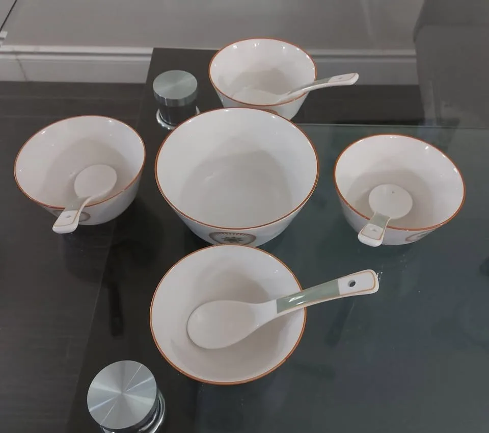 Kitchen Bundle – 5 Soup Bowls with 6 Spoons + 2 Glass - $25 image indicator(4)