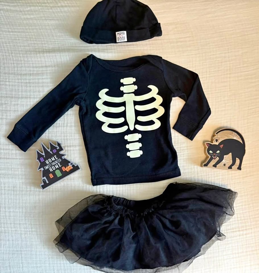 6-12 Months Baby Girl 3 Piece Halloween Outfit