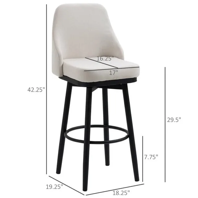 HOMCOM Extra Tall Swivel Bar Stools (2pc) | Good Finds image indicator(3)
