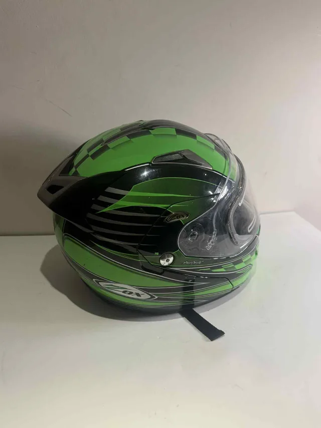 Full Face Motorcycle Helmet — Green/Black | Good Finds image indicator(5)