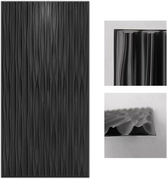 Art3d 3D Wall Panels (6 Tiles, Matte Black) | Good Finds