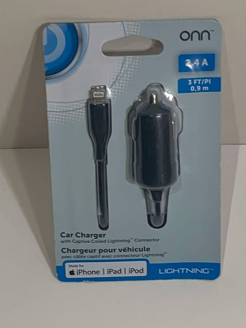 Good Finds | Onn Lightning Car Charger – 3FT (Black)