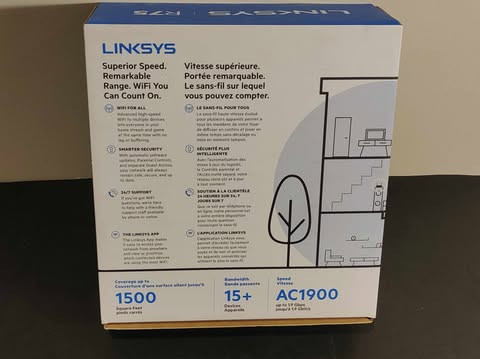 Linksys R75 Max-Stream Dual-Band WiFi 5 Router - photo 2
