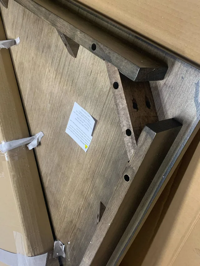 35.5" Square Counter Height Table – Rustic Wood image indicator(6)