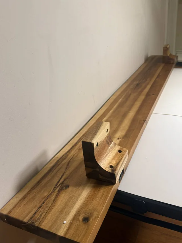 Solid Wood Floating Shelf 60"x8" + Brackets | Good Finds image indicator(7)